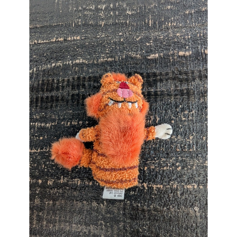 Jellycat Scat The Cat Orange Finger Puppet Retired Ultra RARE 1999